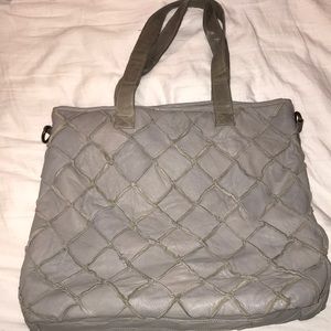GREY LEATHER BAG